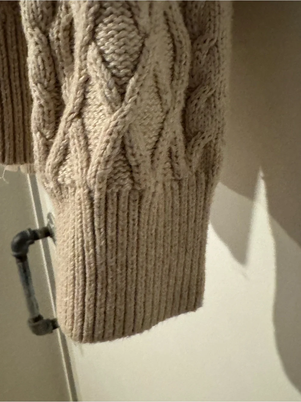 J. Crew Cream Cable Knit Crewneck Sweater